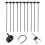 Sew On Snaps Black Plastic 10pcs Simple Design 3.5x0.4x0.4in 7