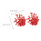 2Pz Clips Cristallo Rosso Per Scarpe Matrimonio 2