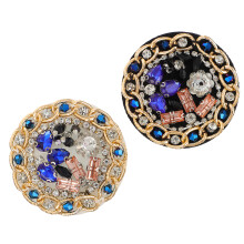 2Pz Applicazioni Cucibili Con Perline E Strass Per Decorare Tessuti