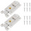 2Set Serrature Barretta Scorrevole in Acciaio E Ottone Argento 1