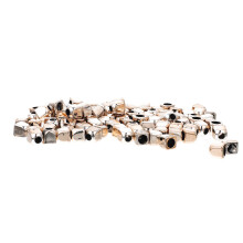 100Pz Stopper Dorati in Nylon Per Abbigliamento E Borse