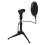1Set Draagbare Microfoonhouder Desktop ABS Zwart 1