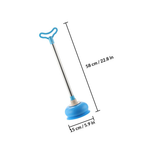 Pulitore Wc Gomma Con Manico Acciaio Per Bagno E Cucina 1