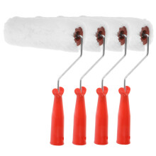 4St Compacte Witte Rollers Voor Schilderen 8 Inch Polyester DIY