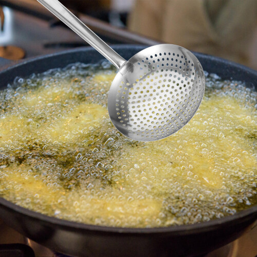 Cucchiaio Scolapasta in Acciaio Resistente Per Cucina Argento 2