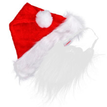 1Set Kerstman Hoed En Baard Set Rood Cosplay En Feestdecoratie