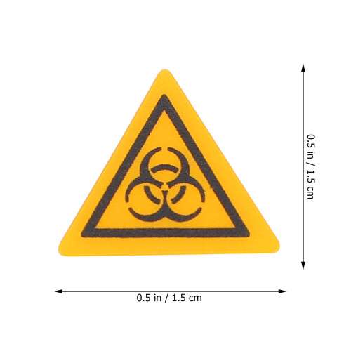 10Pz Decalcomanie Laboratorio Sicurezza Biosicurezza Nero Pz 1