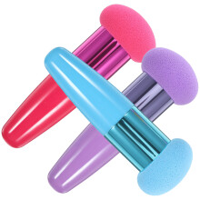 3St Cosmetic Brush Set Spons Mushroom Hoofd, Veelzijdig Gekleurd