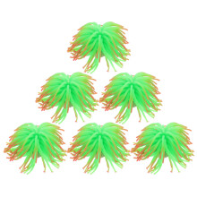 6St Levendige Plastic Zee- Ornament Lichtgroen Aquarium Decor