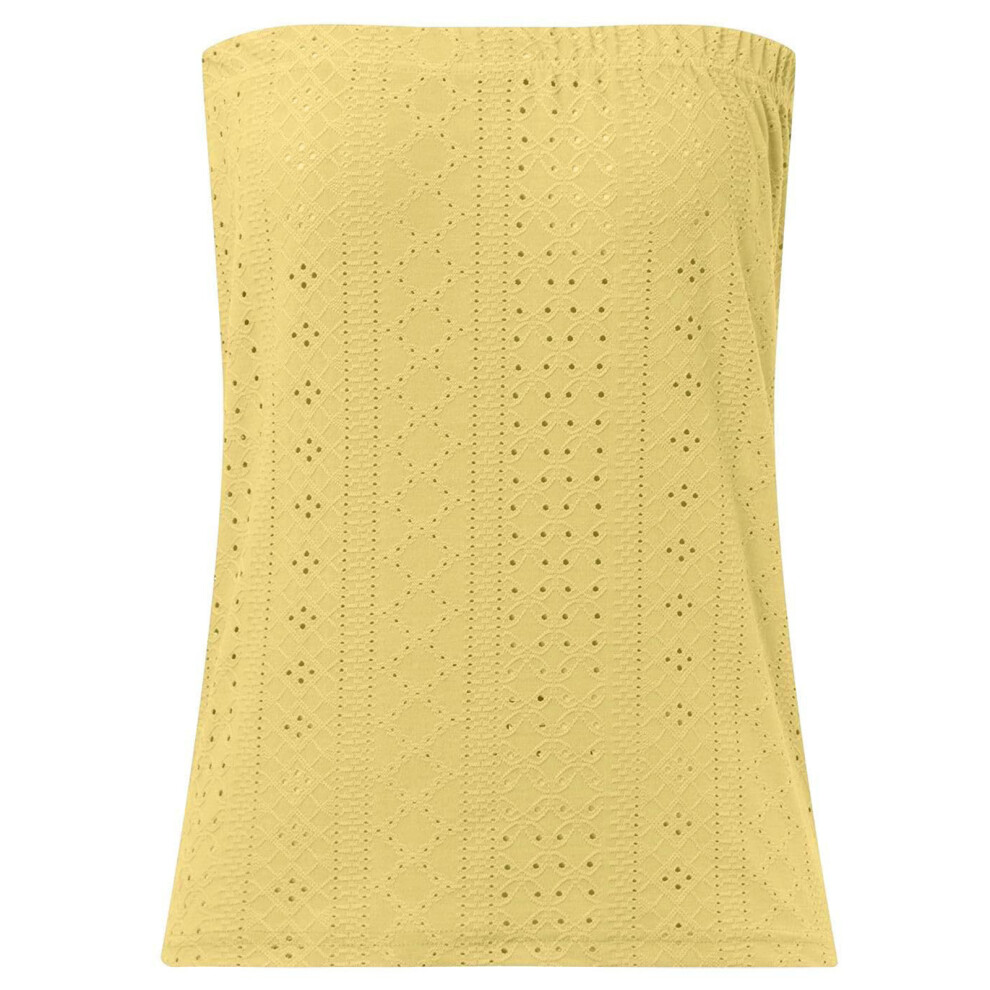 Light/Yellow Tube Tops For Women Strapless Bandeau Tanks- Xxl