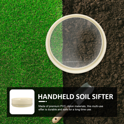 Sieve Da Giardino in PVC E Nylon Beige Per Terriccio 2