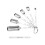 7Pz Set Cucchiai Acciaio Argento Utensili 10