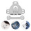 10Set Ganci E Occhi Argento Resistenti Per Regolazione Cintura E 10