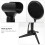 1Set Draagbare Microfoonhouder Desktop ABS Zwart 4