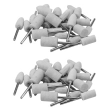 50Pcs Set 1/8 Inch Polishing Buffing Points Mounted Imitation Wool for Rotary Tool