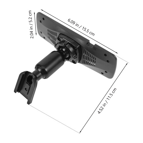 ABS Rear View Mirror Bracket Dash Cam Houder Zwart 1