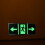 2St Duurzaam Acryl Exit Sticker Groen Nooduitgang Indicator 7