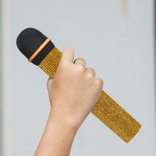 Gouden Mic Handle Sleeve Plastic Microfoonhoes Voor Optredens 2