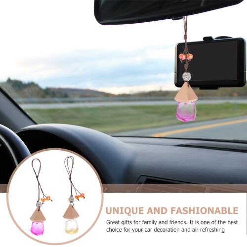 2St Decoratieve Auto Geurflessen Hanger Duurzaam Multikleur 2