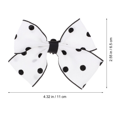 1Paar Witte Stoffen Clips Strik Comfortabele Sier 1