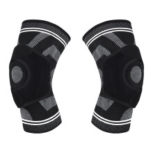 2PCS Ergonomic Knee Stabilizers Flexible Knee Wrap for-Black L