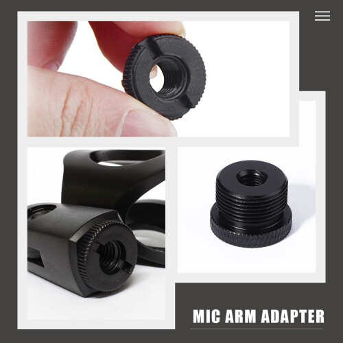 30St Zwarte Mic Stand Adapter Plastic 3/8 Naar 5/8 Microfoonhouder 2