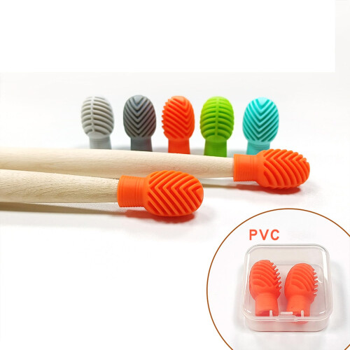 2 Pack Silicone Drumstick Covers Enhanced Durability and Sound Control Dark Grey Drumstick Protectors 1