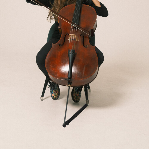 Fermapunte Violoncello in Acciaio E Nero Antiscivolo 2