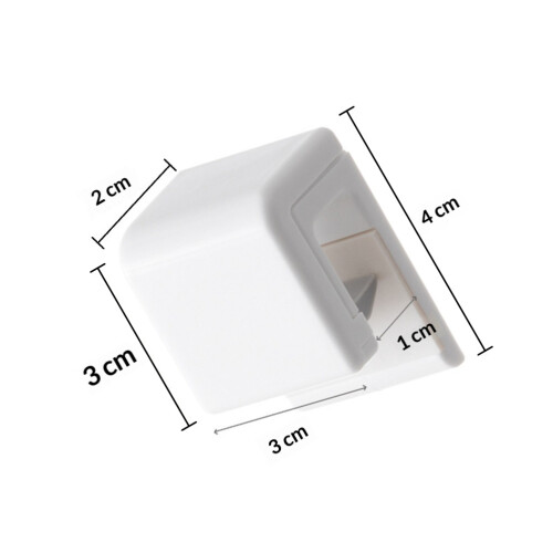 2Pz Appendi Clip Bianco Autoadesivo Per Bagno Dentifricio in ABS 1