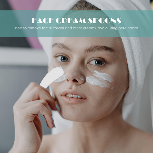 100Pz Spoon Bianca Applicatore Cosmetico Per Crema Viso E Make-Up 2