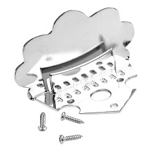 Stainless Steel Mandolin Tailpiece Chrome Cloud Design Replacement for Precision Tuning Stability
