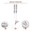 2St Wire Drum Brush Met Handvat, Wit, Voor Jazz En Optredens 4