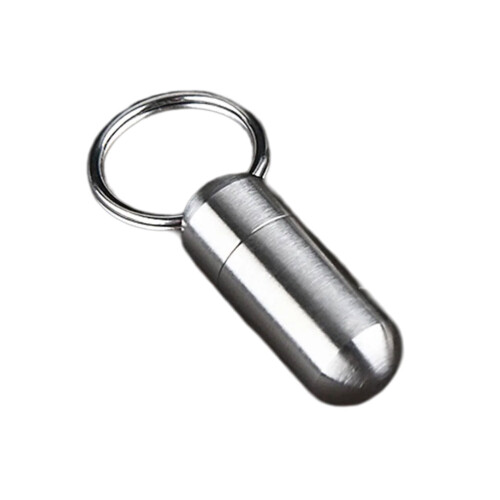 Convenient Stainless Steel Capsules Container Rustproof Metal