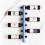 8-Hole Wall Mounted Wine Rack 10.5x43x5cm Red/Blue 3