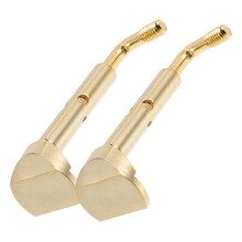 Golden Brass Violin Chin Rest Screw and Black Shoulder Rest Bracket, Durable Secure Mounting
