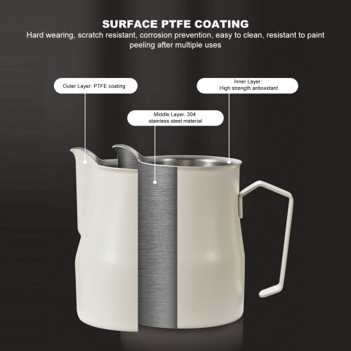 Milk Pitcher 450ML 304 Stainless Steel Colorful 2