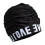 Beautiful Ruffle Design Swim Cap Breathable Fabric Fit-Black 1