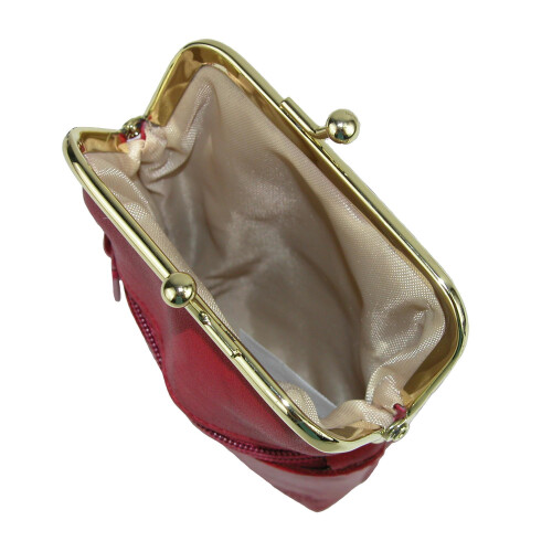 Buxton Women's Leather Framed Cigarette Case Wallet with Floral Emboss 1