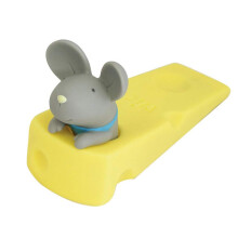 Cute Animal Door Stopper Wedge Yellow PVC Noise Reduction Child Safety Durable Easy to Use