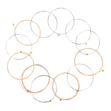 Phosphor Bronze Acoustic Guitar Strings Set 12Pcs Bright Tone Long Sustain Smooth Fingerpicking Feel
