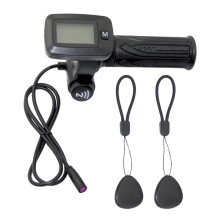 48V Elektrische Fiets Gashendel Rechterhandgreep LCD-Display M-Versnellingsknop Handgreep met NFC-Schakelaar voor Tuttio Soleil01 Elektrische Fiets