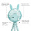 Mini Stroller Fan 500mAh Blue ABS Clip LED 3-speed 7