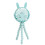 Mini Stroller Fan 500mAh Blue ABS Clip LED 3-speed 9