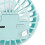 Mini Stroller Fan 500mAh Blue ABS Clip LED 3-speed 10