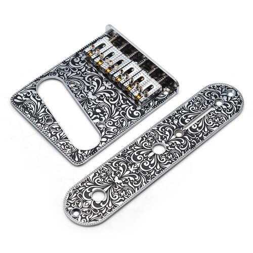 Electric Guitar Bridge Replacement Kit with Stable Tuning and Precise Intonation Adjustment 1
