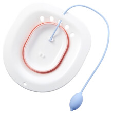 Foldable Sitz Bath for Toilet with Ergonomic Hip Support, Postpartum Perineal Care Basin Pink