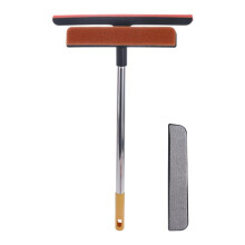 3 in 1 Window Squeegee Glass Cleaning Brush with Sponge, Streak Results, Comfort Grip, Medium