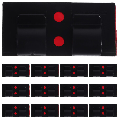 25Pcs Black Plastic Cable Holder Clips Self Adhesive Cord Organizers