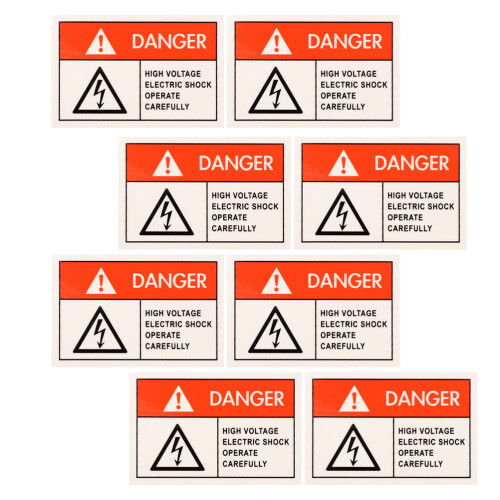 Raindrops  8 Pcs Emergency Warning Sign Anti-Electric Shock Label