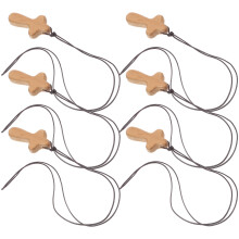 6Pcs Wood Cross Pendant Necklace For Rear View Mirror Decoration